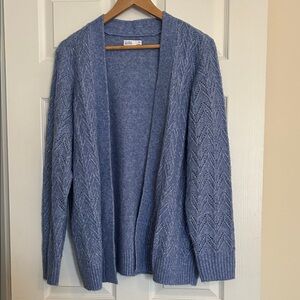 Croft & Barrow Textured Blue Cardigan